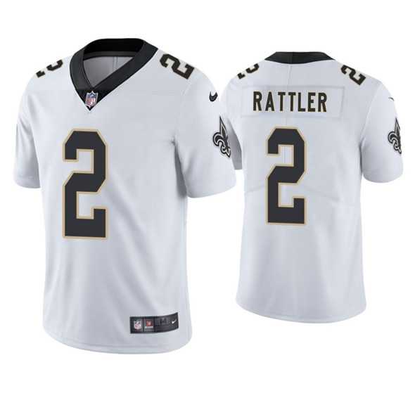 Men & Women & Youth New Orleans Saints #2 Spencer Rattler White 2025 Vapor Limited Stitched Jersey